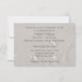 Zand 1 Viering van het Leven Memorial Service Kaart (Achterkant)