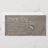 Zand 2 Modern Sympathie Dank u VFC Bedankkaart (Voorkant)