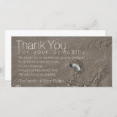 Zand 2 Modern Sympathie Dank u VFC Bedankkaart (Voorkant / Achterkant)