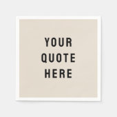 Zand Aangepaste offerte Gepersonaliseerde uw offer Servet (Voorkant)