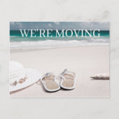 Zand Beach Ocean Change of Address Notice Aankondigingskaart (Voorkant)