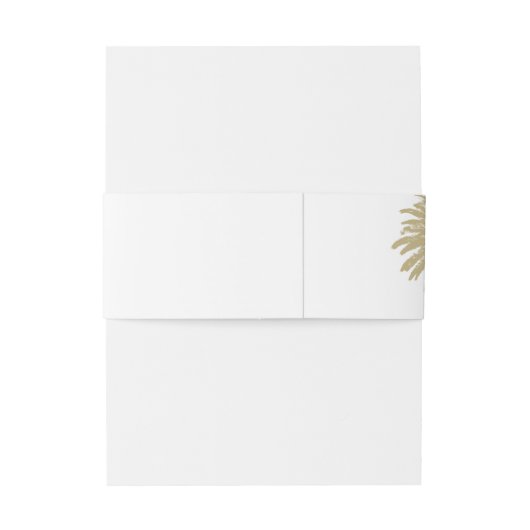 Zand beige kleur tropische palm boom strand bruilo uitnodigingen wikkel (Achterkant Voorbeeld)