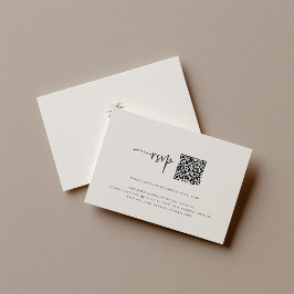 Zand Beige Strand Bruiloft QR Code RSVP Kaartje