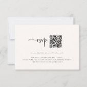 Zand Beige Strand Bruiloft QR Code RSVP Kaartje (Voorkant)