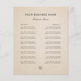 Zand Beige Voeg Logo Toe Restaurant Afhaling Bezor Flyer