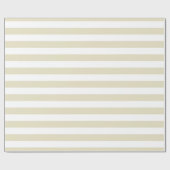 Zand Beige White XL Stripes Cadeaupapier (Vlak)