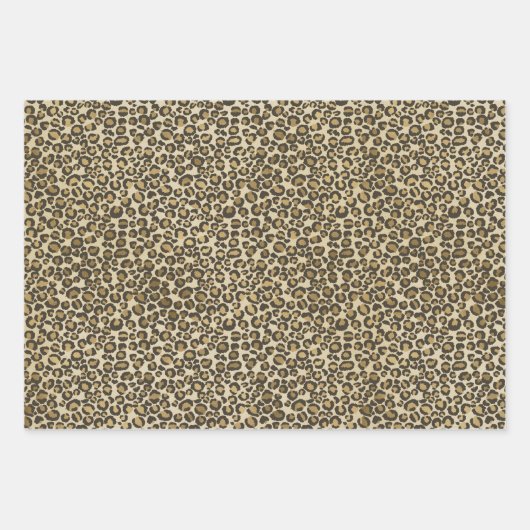 Zand Beige Zebra Print Inpakpapier Vel (Voorkant 2)