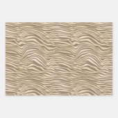 Zand Beige Zebra Print Inpakpapier Vel (Voorkant)