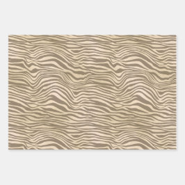 Zand Beige Zebra Print Inpakpapier Vel