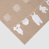 Zand Boho Minimalistische Baby Shower Tissuepapier (Detail)