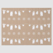 Zand Boho Minimalistische Baby Shower Tissuepapier (Voorkant)