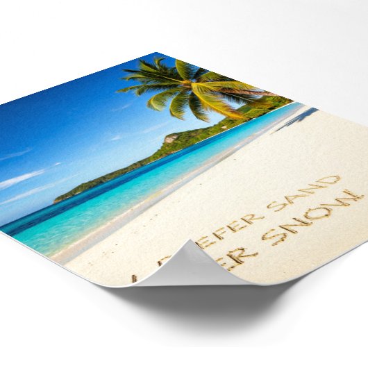 Zand boven sneeuw poster (Hoek)