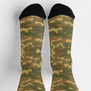 Zand Bruin Groen Camo Sokken