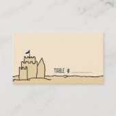 Zand Castle Art Escort Tafel Zitplaatsen Kaarten Plaatskaartje (Voorkant)