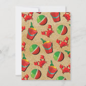 Zand Castle Beach Birthday Party Invitations Kaart (Achterkant)