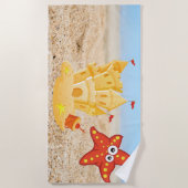 Zand Castle Beach Towel Strandlaken (Voorkant)