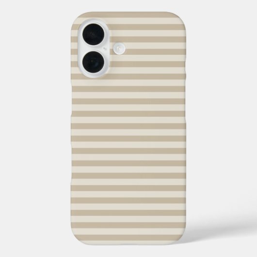 Zand & Crème Mooie Horizontale Gestreepte Case-Mate iPhone Case (Achterkant)