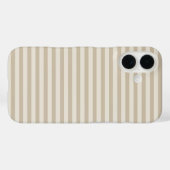 Zand & Crème Mooie Horizontale Gestreepte Case-Mate iPhone Case (Achterkant (horizontaal))
