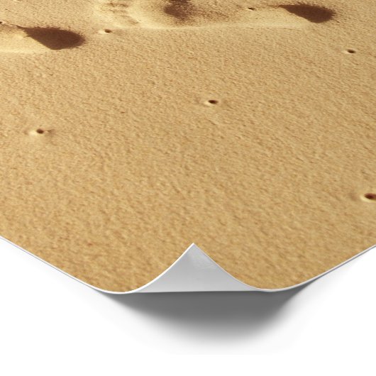 Zand die 'Hope' schrijft op het strand met de Poster (Hoek)