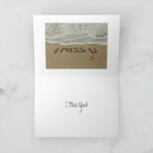 Zand die I Misser You schrijven bij het Strand Kaart (Binnen)