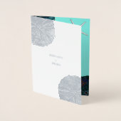 Zand Dollar Abstracte Seashells Beach Bruiloft Bla Folie Kaarten (Voorkant)