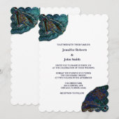 Zand Dollar Art Abstract Blauw Wit Strand Bruiloft Kaart (Voorkant / Achterkant)