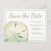 Zand Dollar Beach Save the Date Aankondigingskaart (Voorkant)