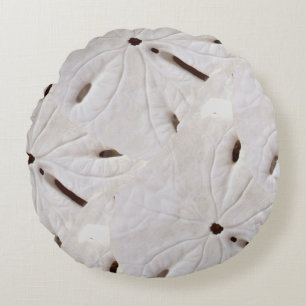 Zand Dollar Beach White Gray Trendy Coastal Cute Rond Kussen