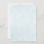 Zand Dollar Blauw Bloemen Strand Bruiloft Uitnodig Kaart (Achterkant)