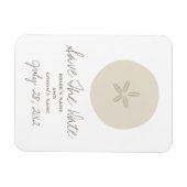 Zand Dollar Bruiloft Save The Date Magnet Magneet (Horizontaal)