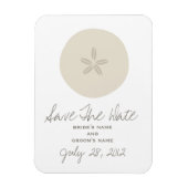 Zand Dollar Bruiloft Save The Date Magnet Magneet (Verticaal)