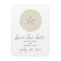 Zand Dollar Bruiloft Save The Date Magnet