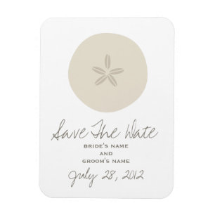 Zand Dollar Bruiloft Save The Date Magnet Magneet