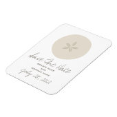 Zand Dollar Bruiloft Save The Date Magnet Magneet (Linkerzijde)