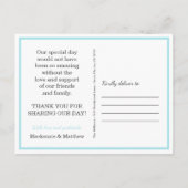 Zand Dollar Dank u Strand Foto Aankondigingskaart (Achterkant)