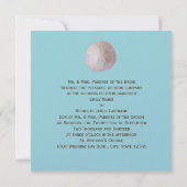 Zand Dollar Kubus Tekst Ontwerp Wedding Kaart (Achterkant)