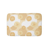 Zand Dollar Kust Print Beige Wit Patroon Badmat (Voorkant)