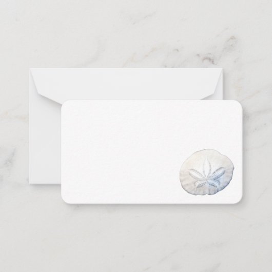 Zand Dollar Photo Flat Note Kaarten Notitiekaartje (Voorkant)