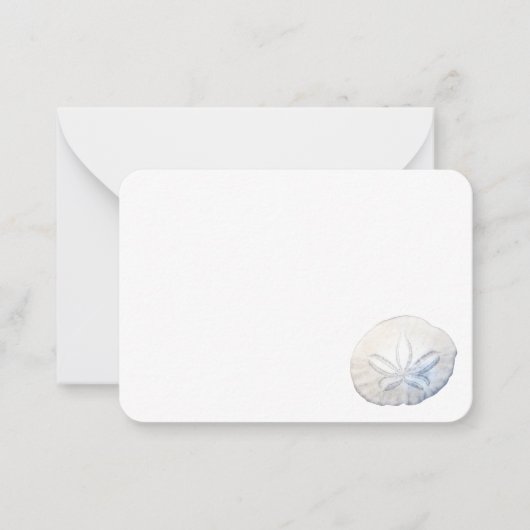 Zand Dollar Photo Flat Note Kaarten Notitiekaartje (Voorkant)