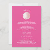 Zand Dollar Roze Huwelijksinterary Kaart (Voorkant)