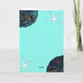 Zand Dollar Sea Shells Blauwgroen Artsy Beach Brui (Achterkant)