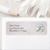 Zand Dollar Seashell Beach Adres Etiket (Insitu)
