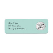 Zand Dollar Seashell Beach Adreslabel Etiket (Voorkant)