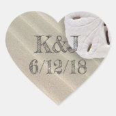 Zand Dollar Seaside Bruiloft Stickers (Voorkant)