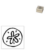 Zand Dollar Shell Ocean Beach Rubberstempel (Gestempeld)