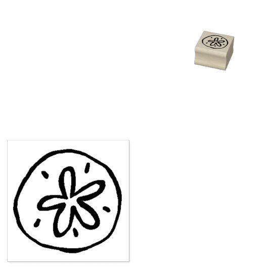 Zand Dollar Shell Ocean Beach Rubberstempel (Gestempeld)
