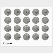 Zand Dollar Starfish Ocean Beach Dank u Ronde Sticker (Vel)