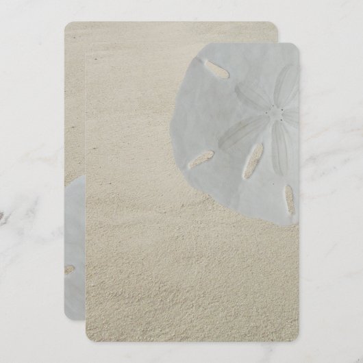 Zand Dollar Strand Blank Programma Fan Paper Programmakaart (Voorkant / Achterkant)