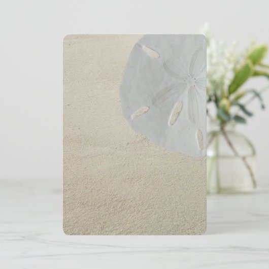 Zand Dollar Strand Blank Programma Fan Paper Programmakaart (Staand voorkant)