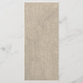 Zand Dollar Strand Bruiloft Menu (Achterkant)